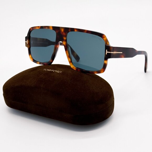 NEW TOM FORD CAMDEN TF933 53V SUNGLASSES MEN HAVANA AVIATOR FT0933/S - Picture 1 of 9